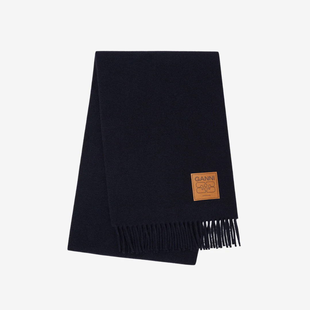 Double Face Wool Solid Scarf - Image 2