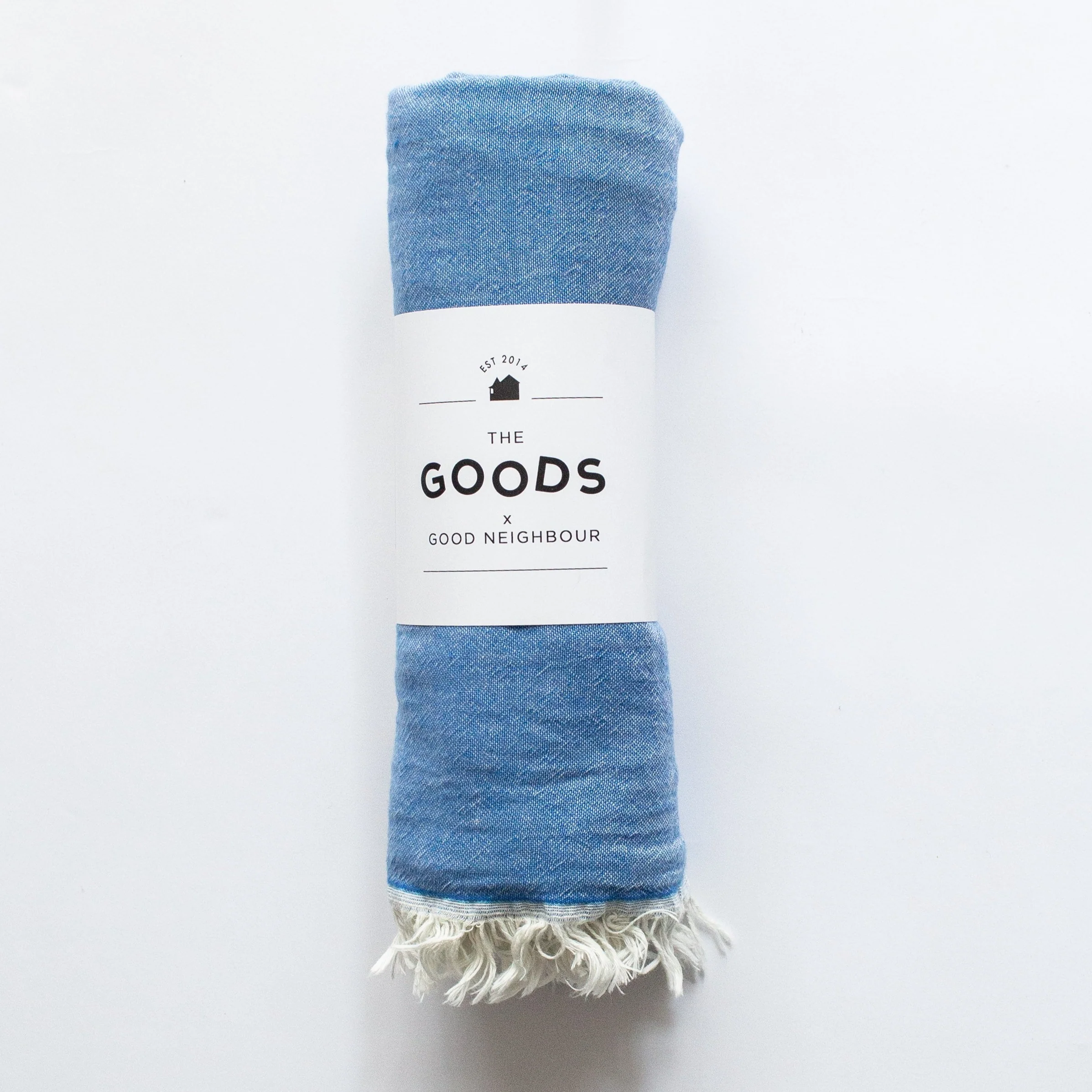 Double Gauze Beach Throw + Towel (Blue)