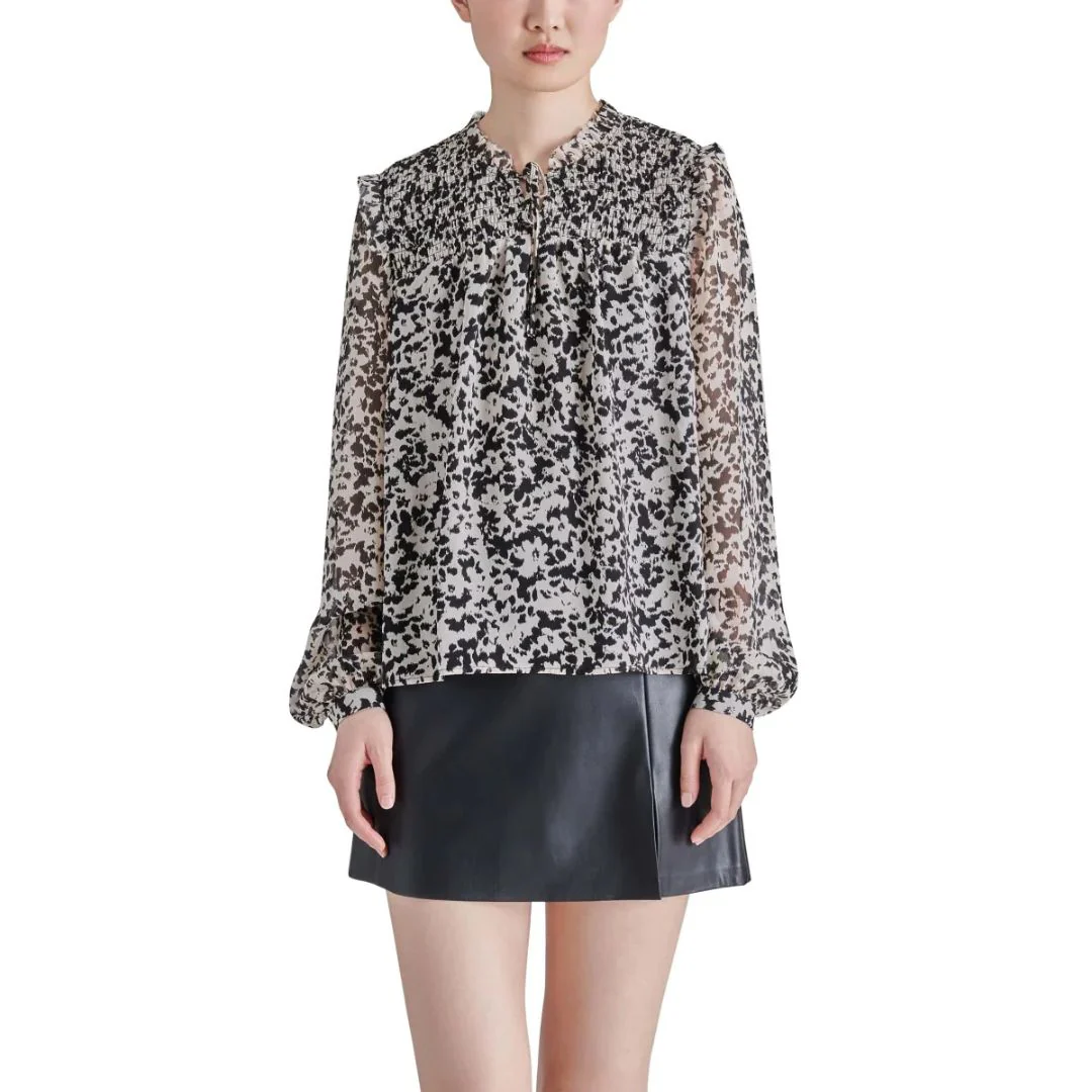 Drew Top (Black + Ivory)