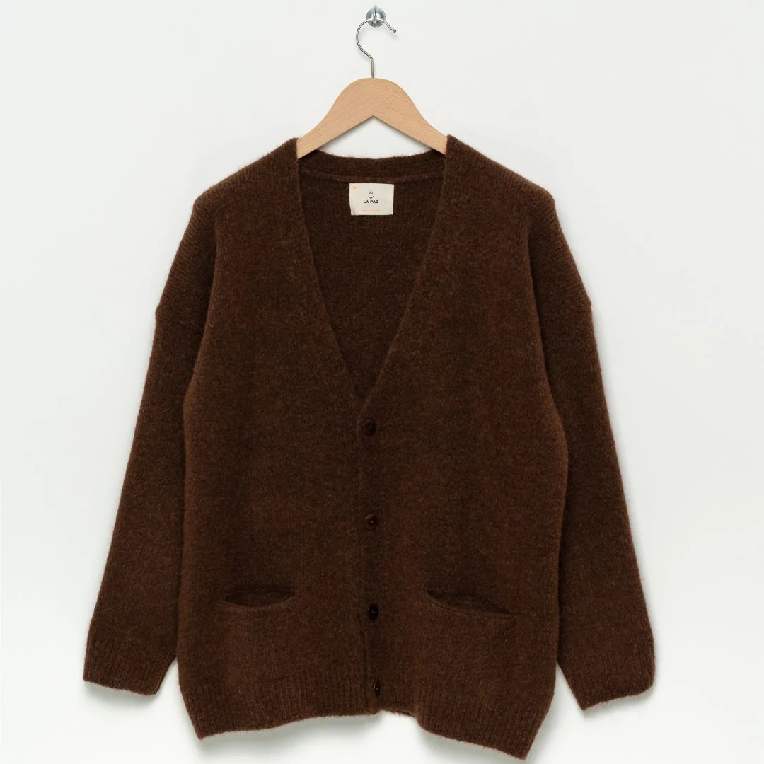 Queiroz Drop Shoulder Cardigan (Cocoa) - Image 2
