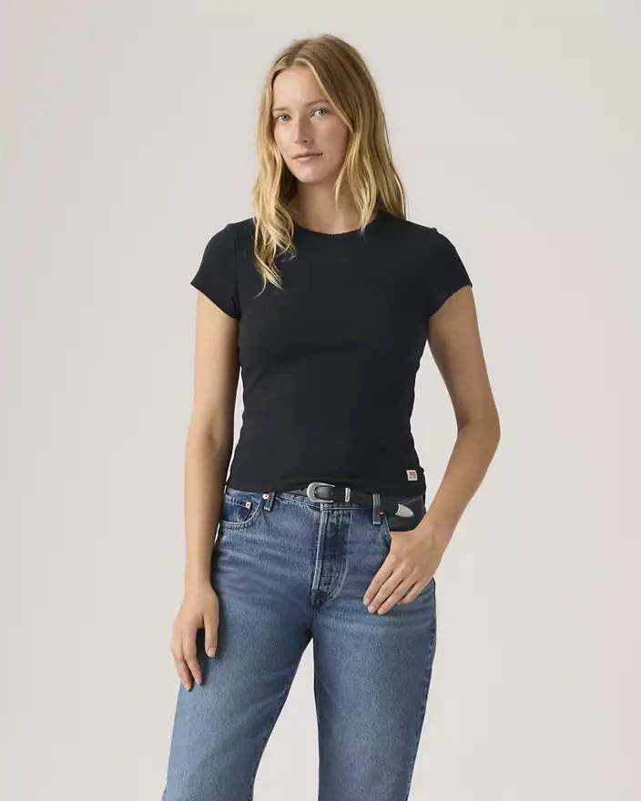 Dry Goods Tee (Anthracite Night Pointelle)