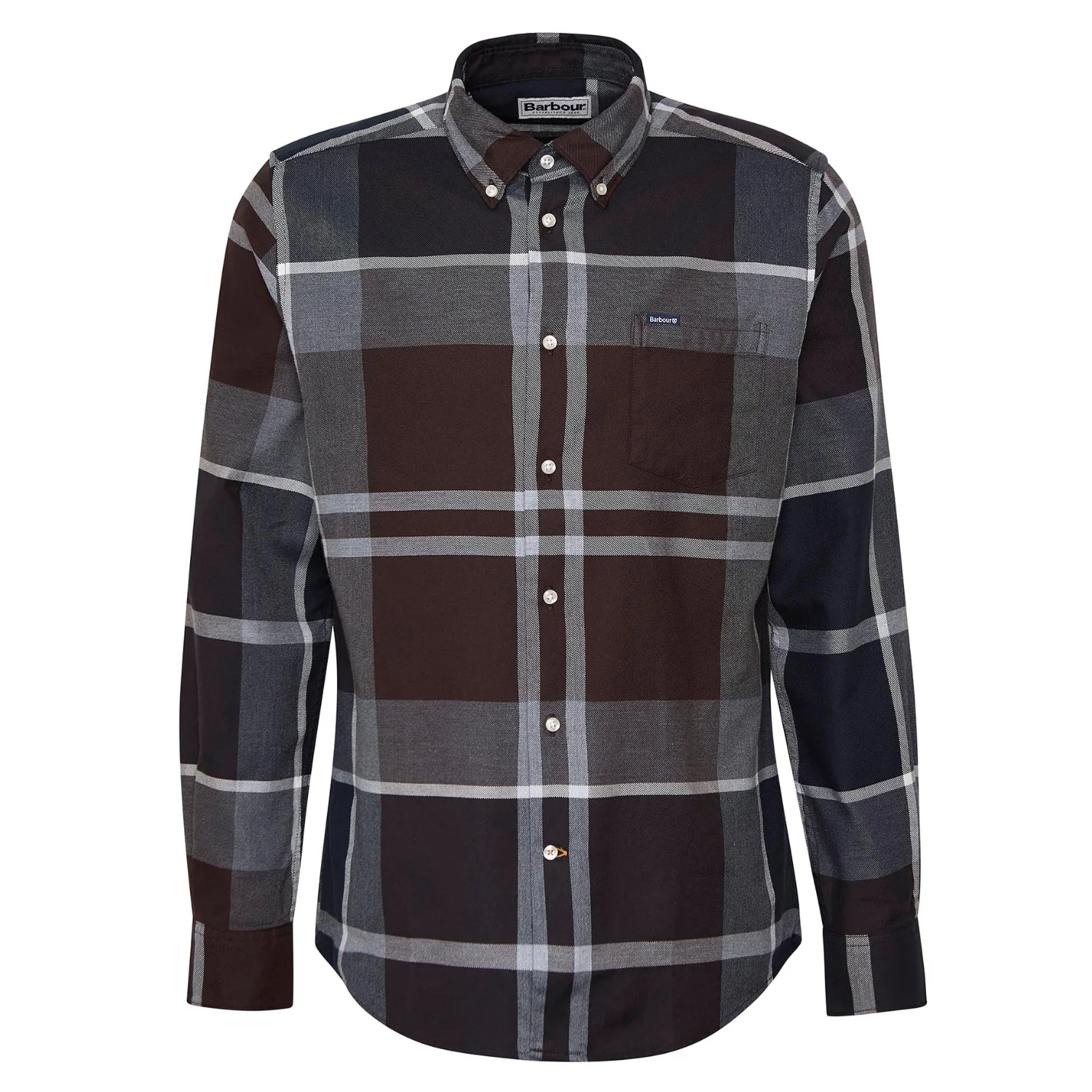 Dunoon Tailored Long-Sleeved Shirt (Midnight Oak Tartan)
