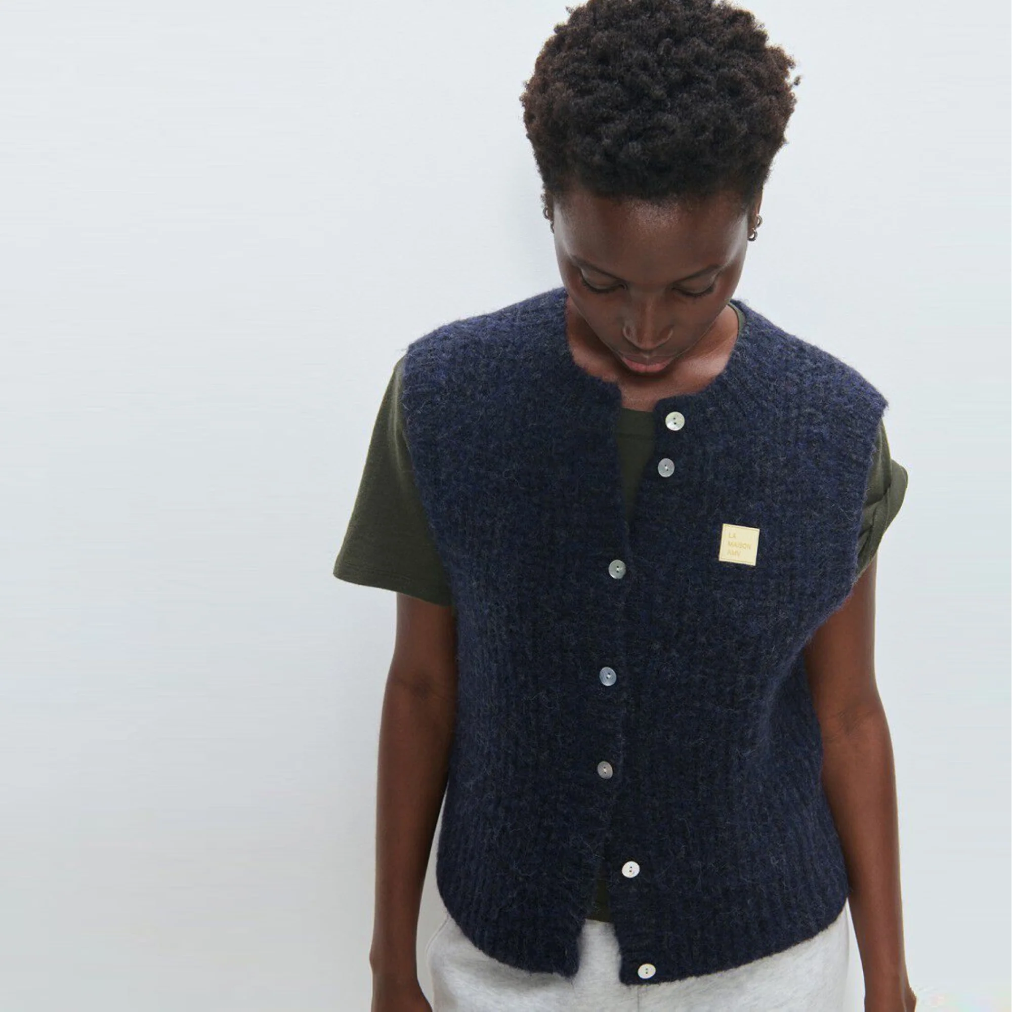 East Cardigan (Navy Mouline)