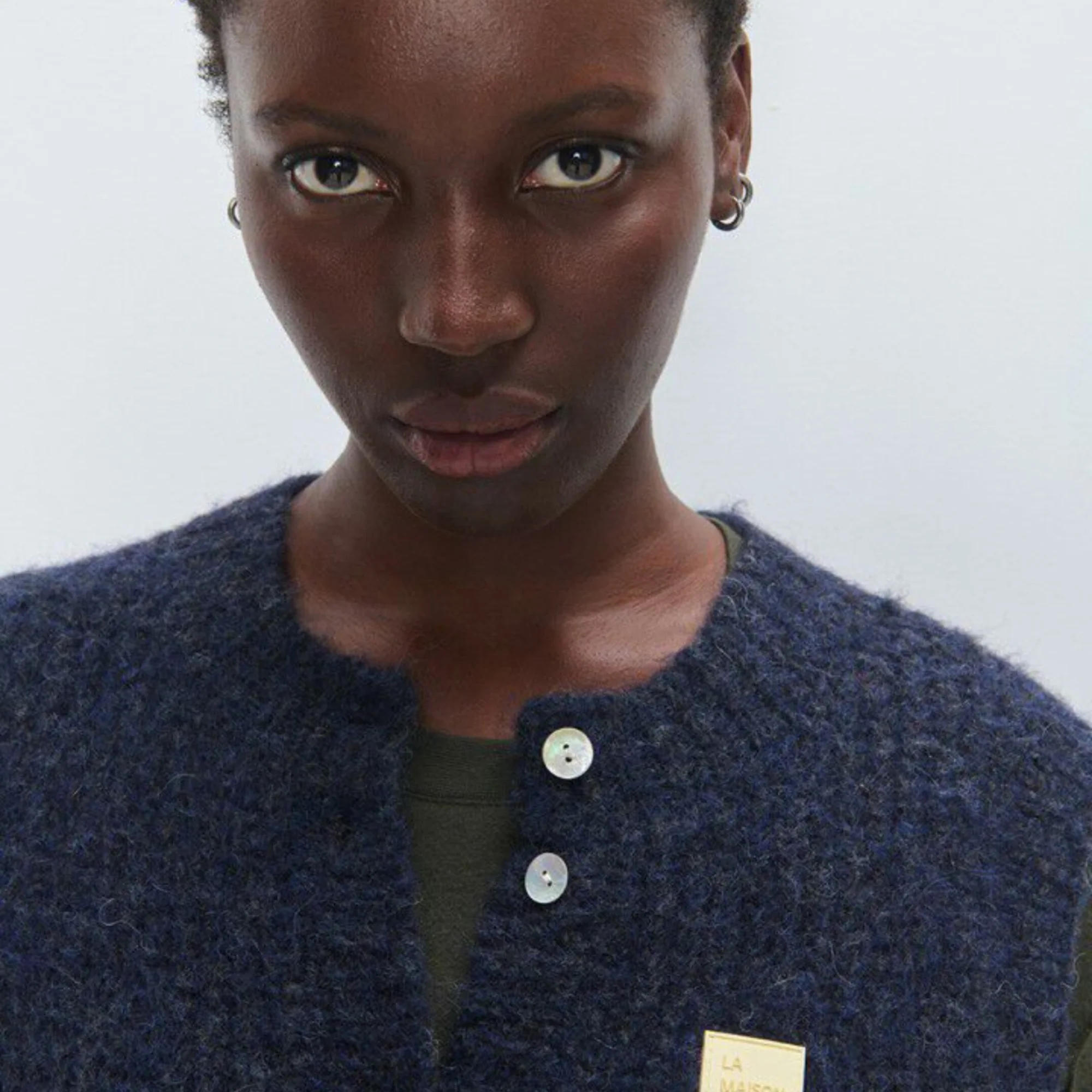 East Cardigan (Navy Mouline) - Image 3