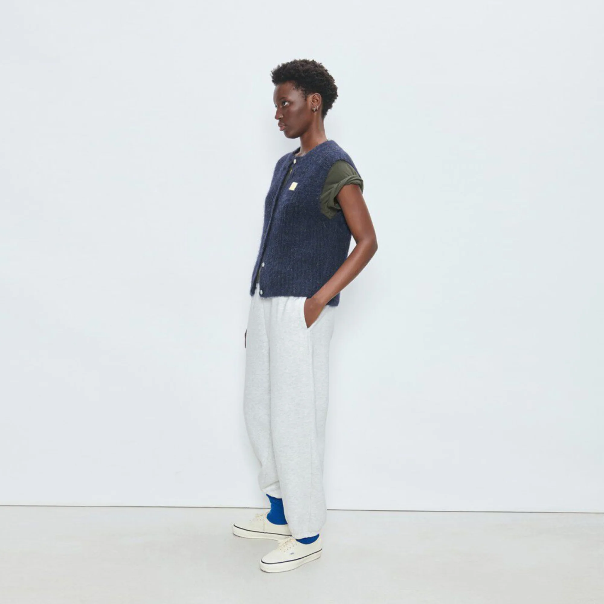East Cardigan (Navy Mouline) - Image 5