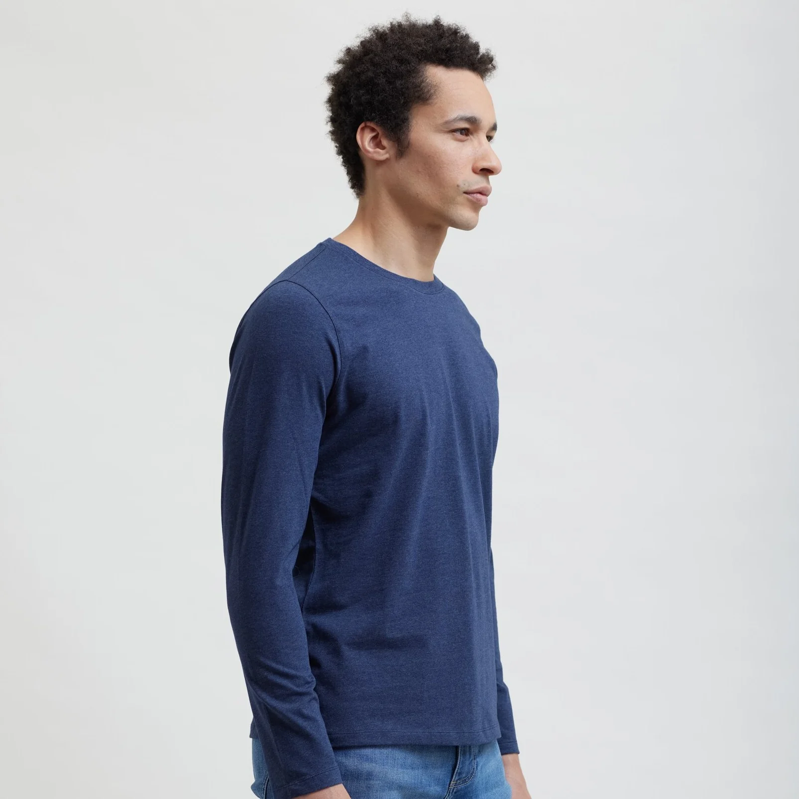 Easy Monday Long Sleeve (Navy Melange) - Image 2