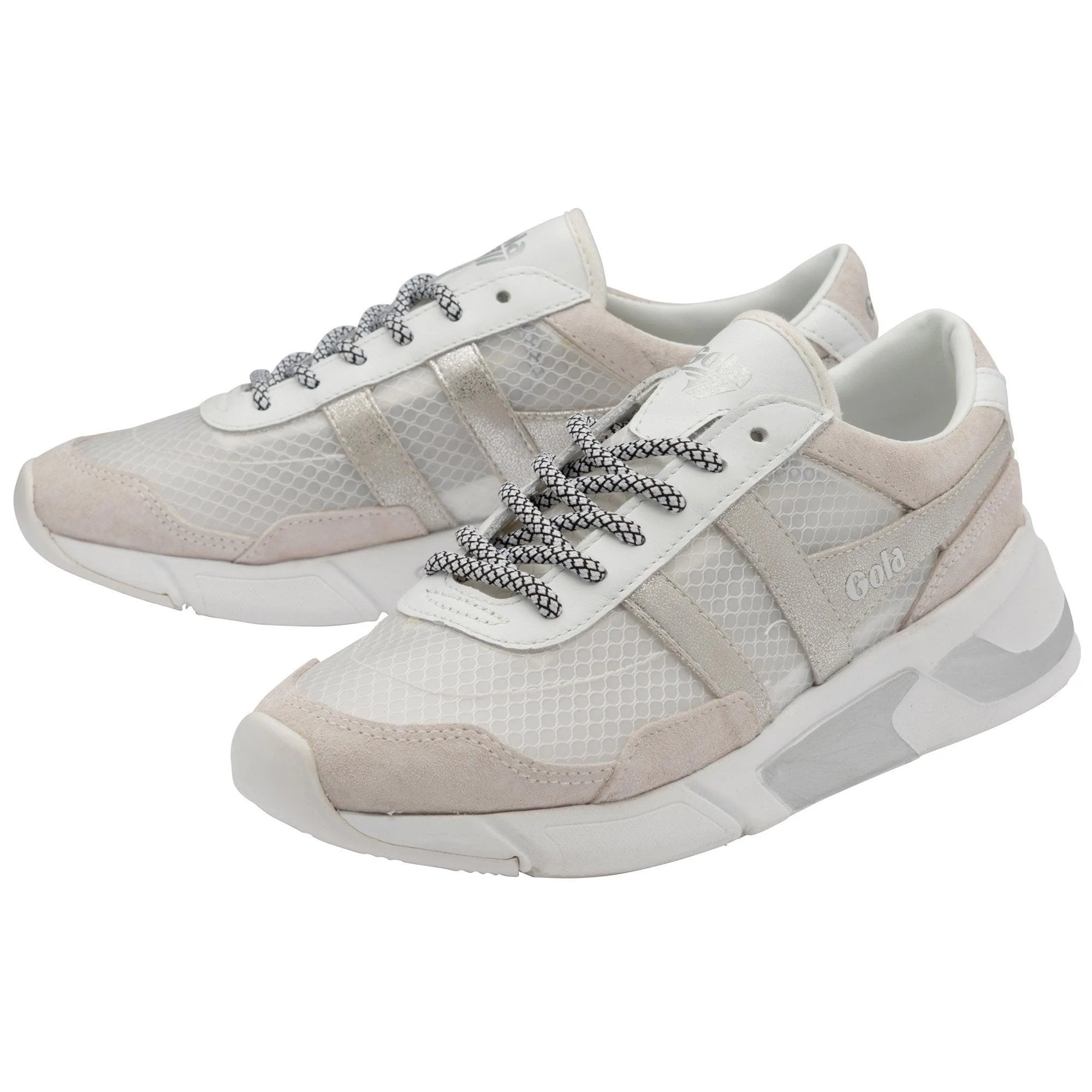 Eclipse Haze Metallic Trainer (White + Silver) - Image 3