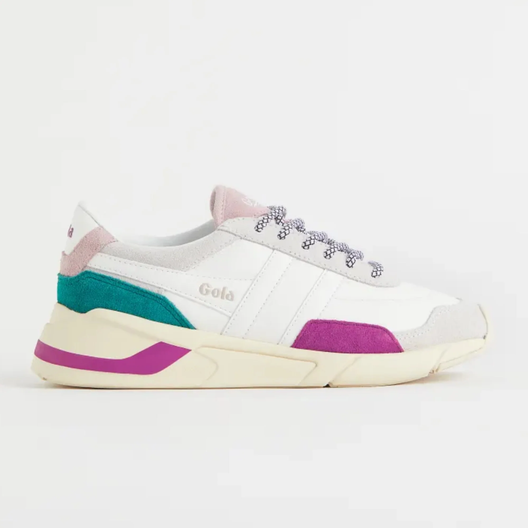 Eclipse Trident Sneaker (White + Foxglove + Chalk Pink)