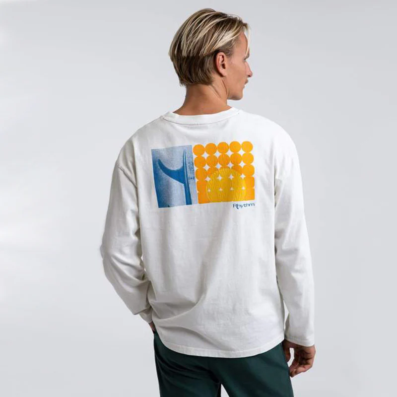Long Sleeve Eclipse Vintage T-Shirt (White) - Image 2