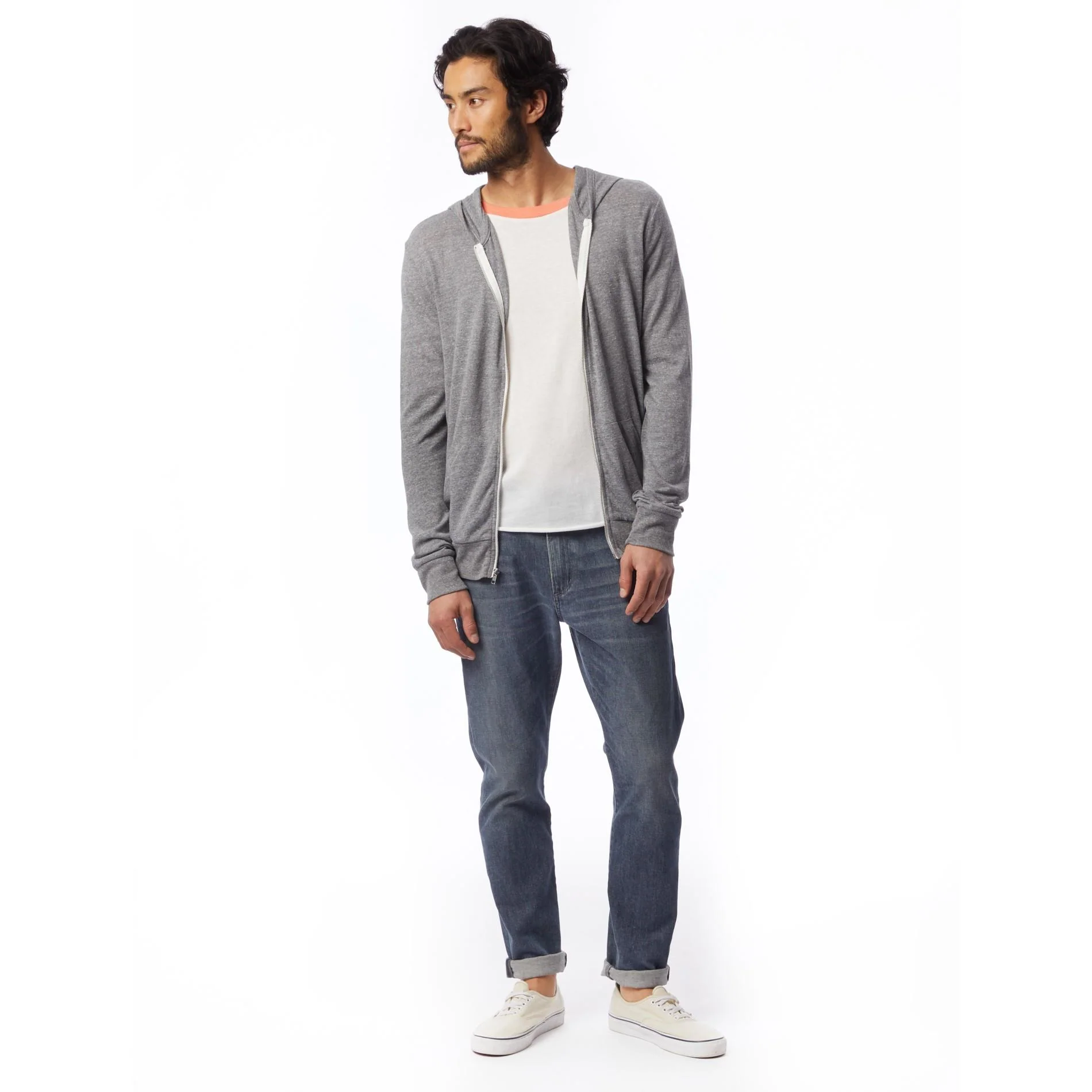 Eco-Jersey Zip Hoodie (Grey) - Image 4