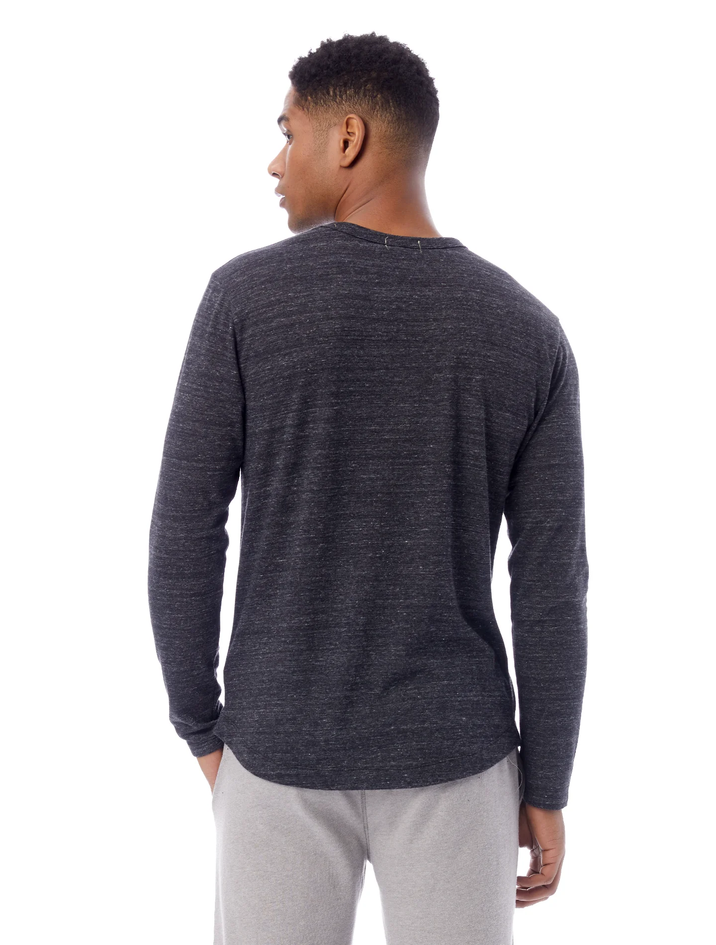 Eco Shirttail Long Sleeve Tee (Eco Black) - Image 3