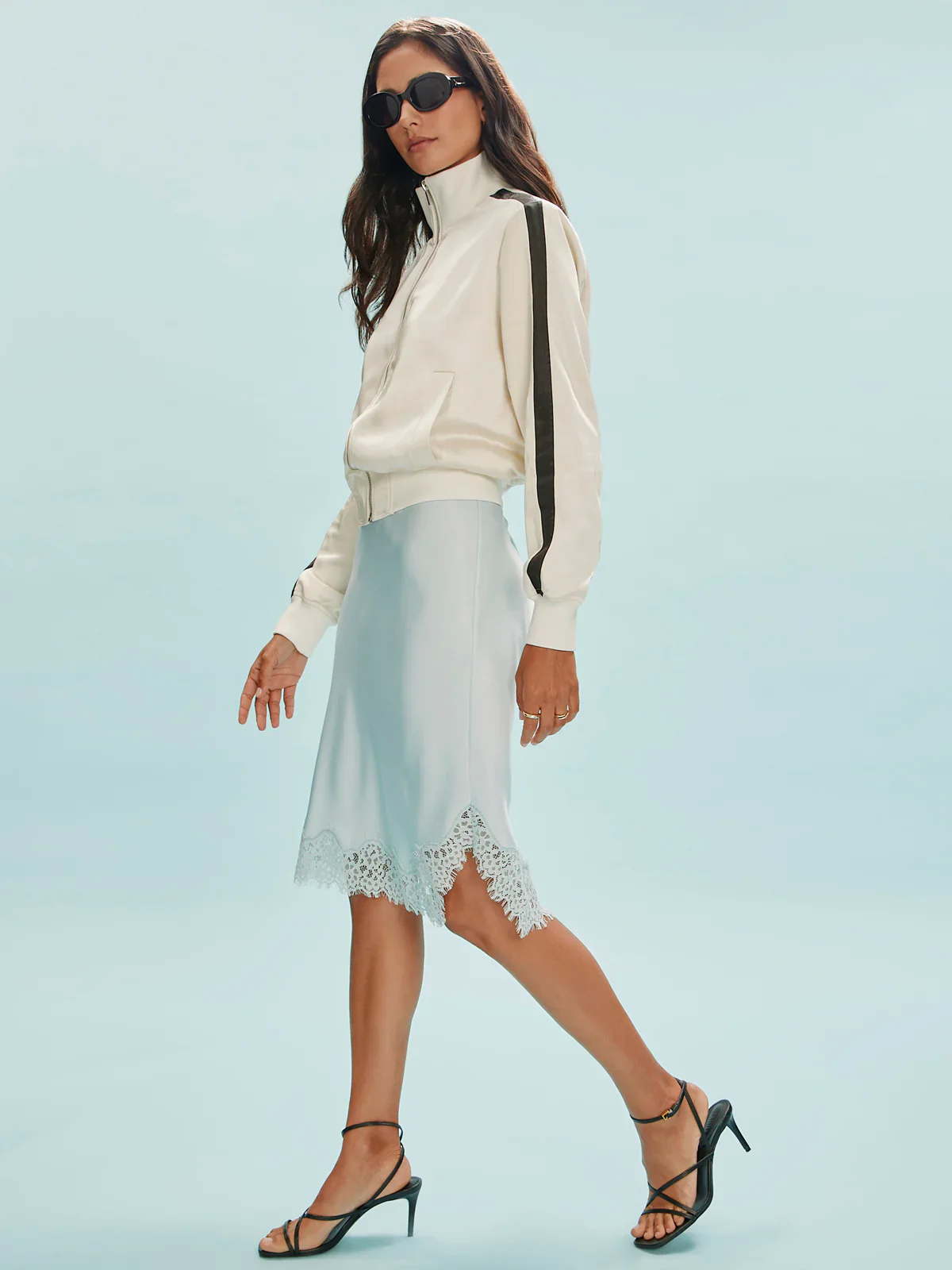 Effortless Lace Slip Skirt (Blue Aura) - Image 5