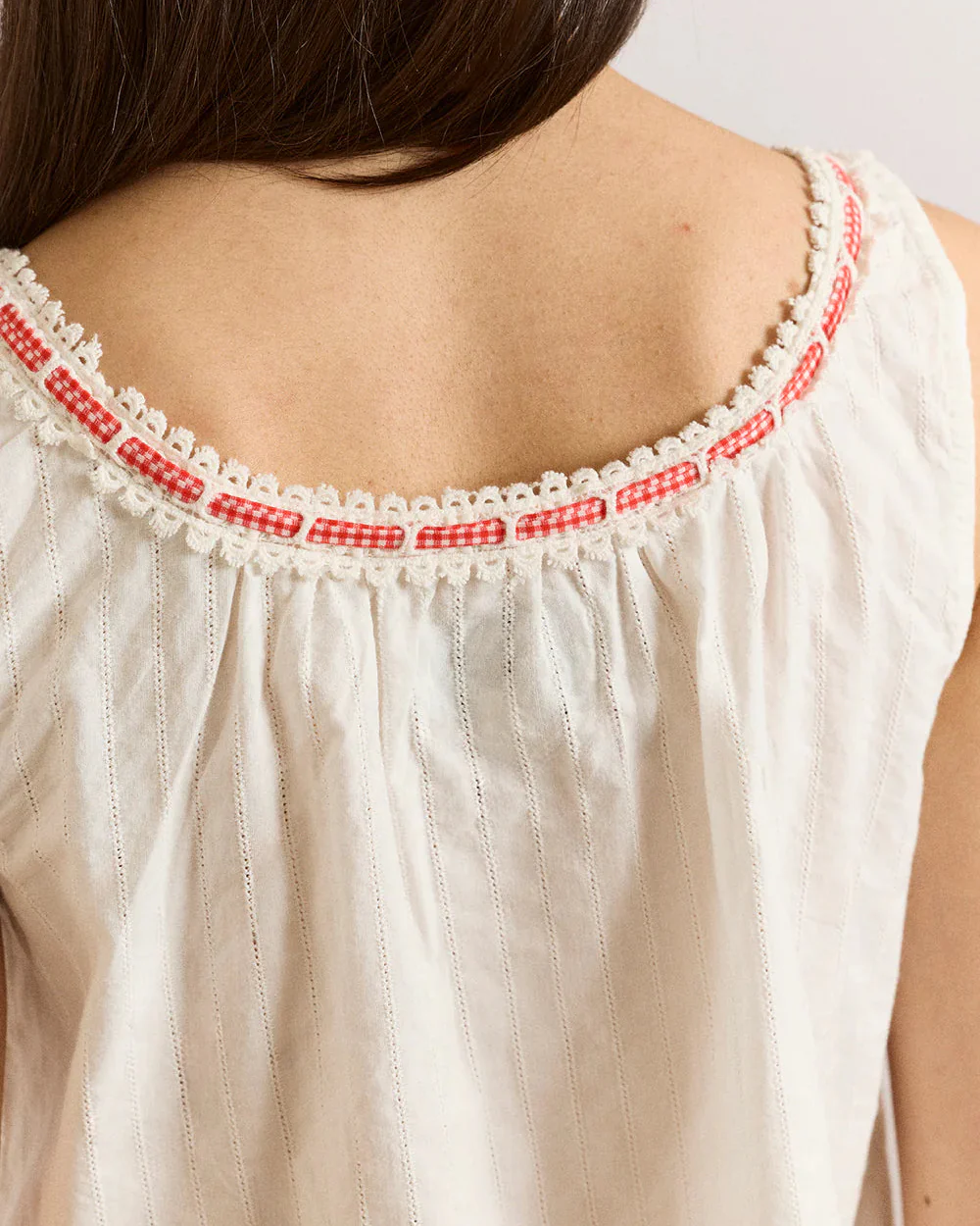 Elodie Cami (White + Red Gingham Tie) - Image 5