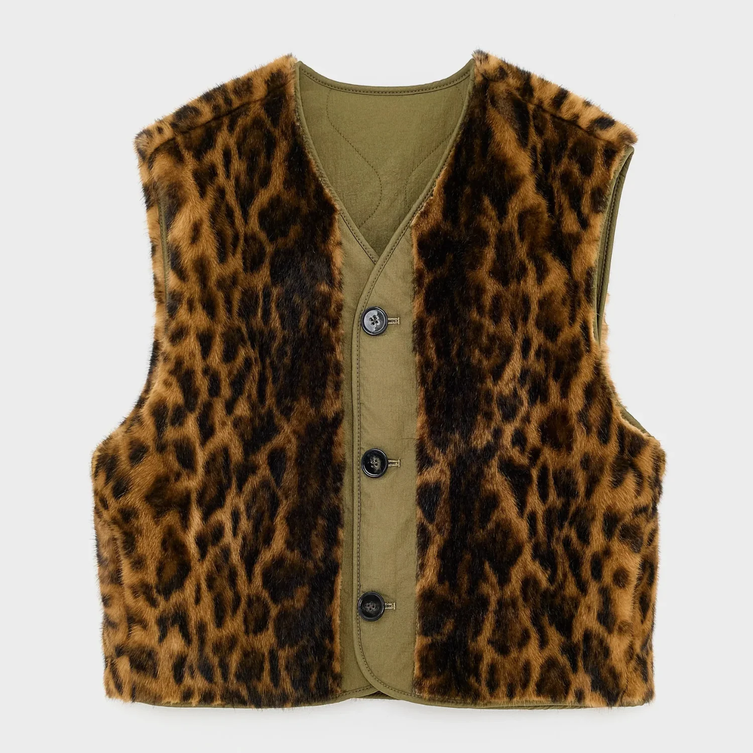 Eloise Sleeveless Jacket (Army) - Image 5