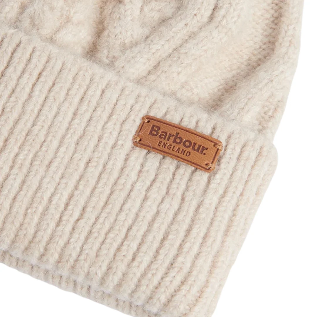 Elsdon Cable-Knit Beanie (Gardenia) - Image 3