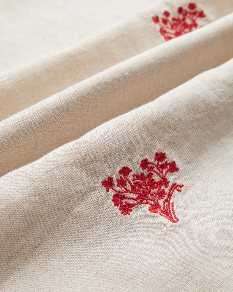 Embroidery Red Bouquet Shirt - Image 4