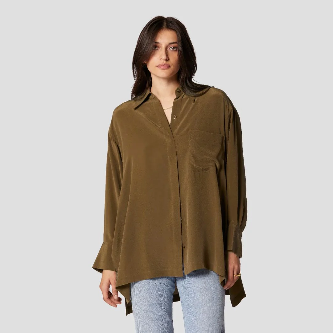 Emile Silk Shirt (Desert Palm Brown) - Image 2