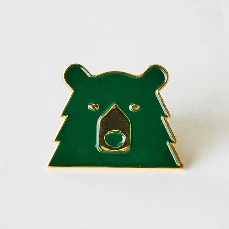 Enamel Pin (Spruce + Gold Bear)