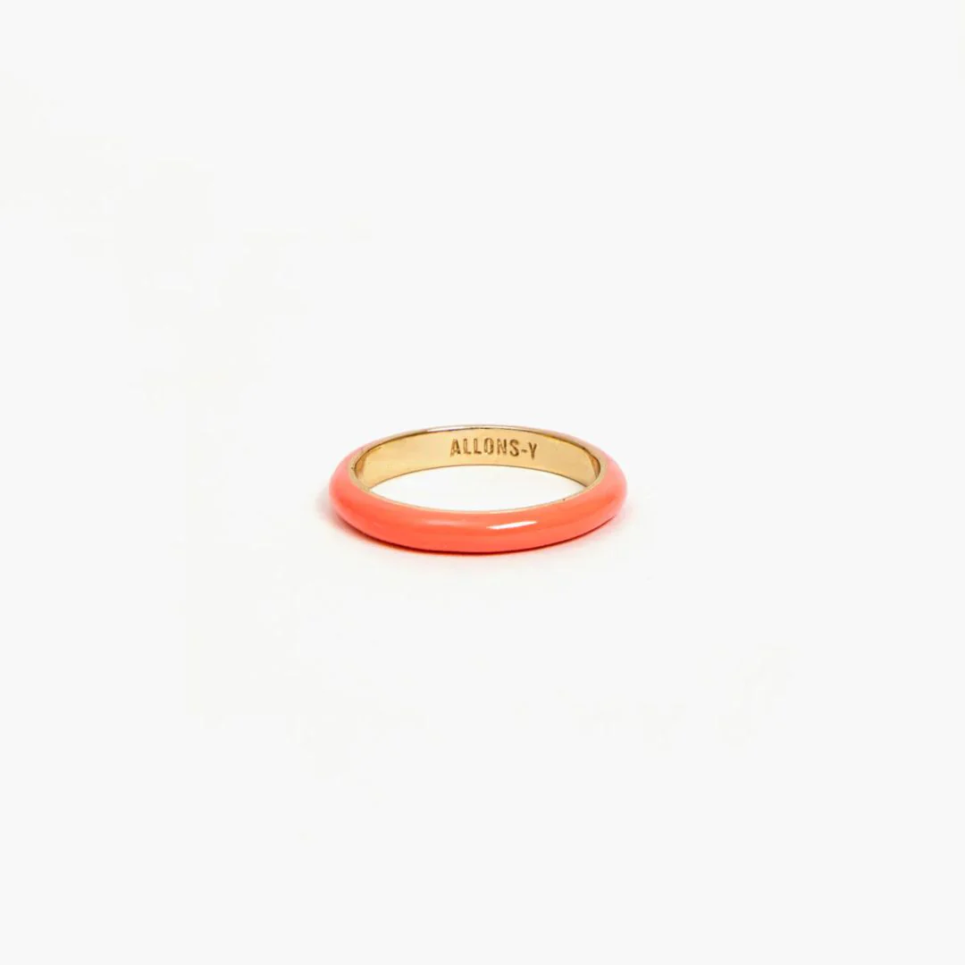 Enamel Stacking Ring (Coral)