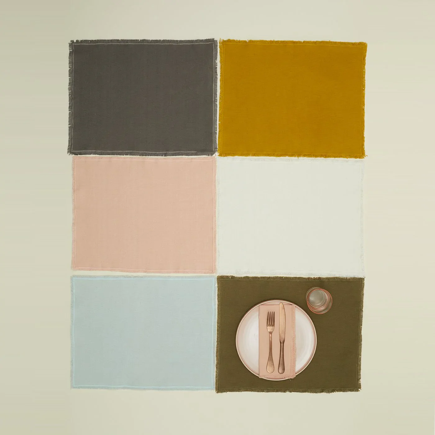 Essential Cotton Placemats Set of 4 (Blush) - Image 3