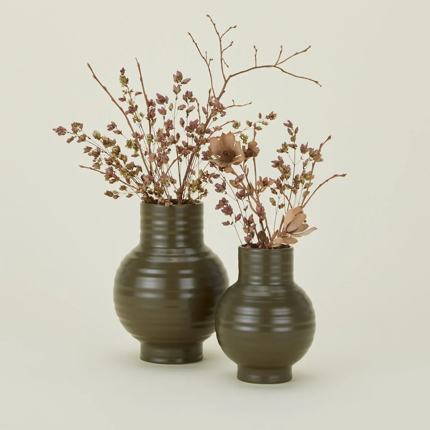 Essential Large Ceramic Vase (Olive) - Image 2