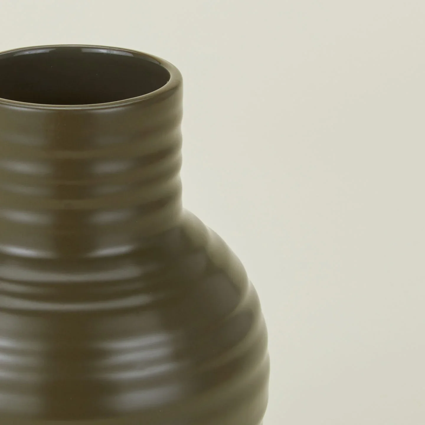 Essential Large Ceramic Vase (Olive) - Image 3