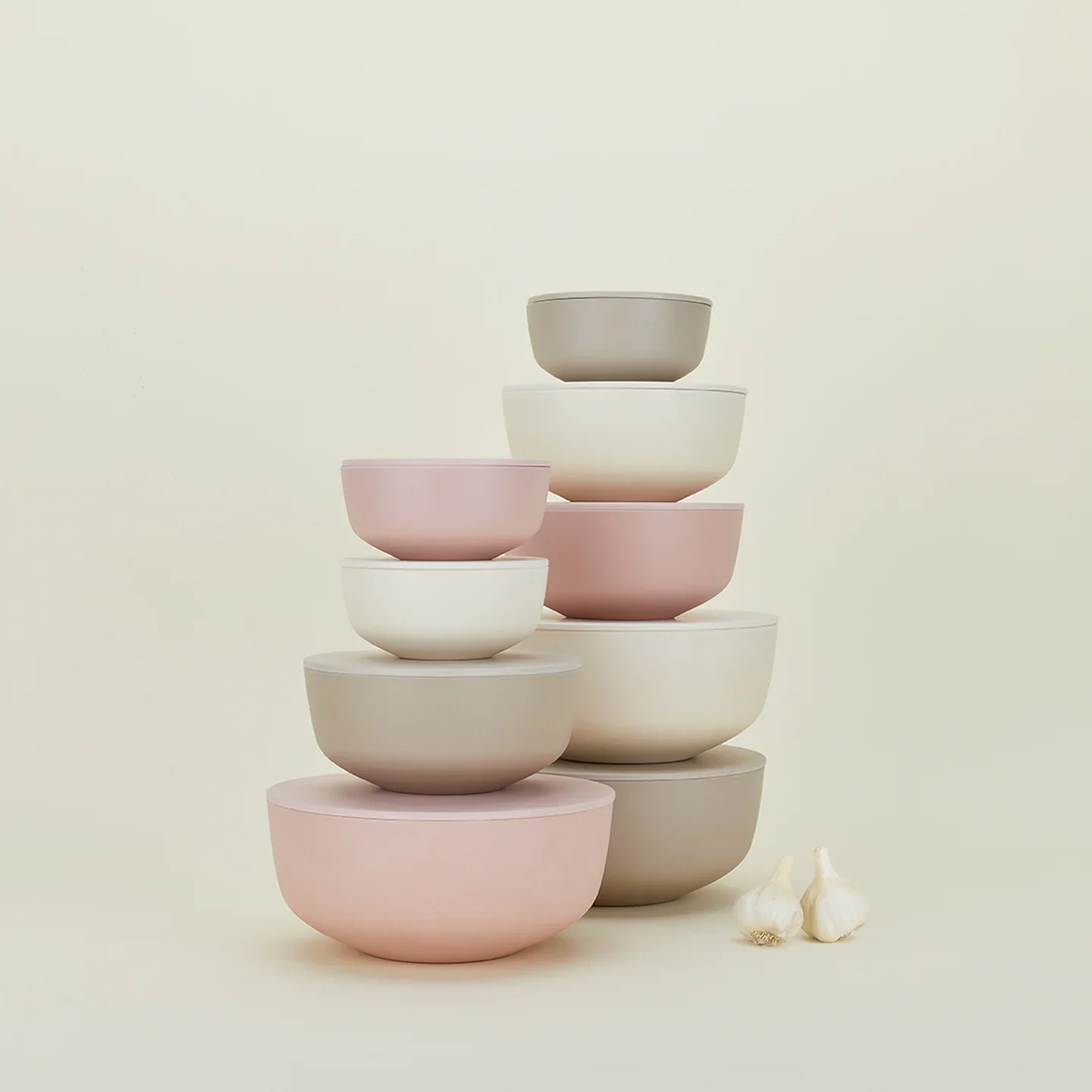 Essential Lidded Bowls | Set of 3 (Ivory) - Image 3