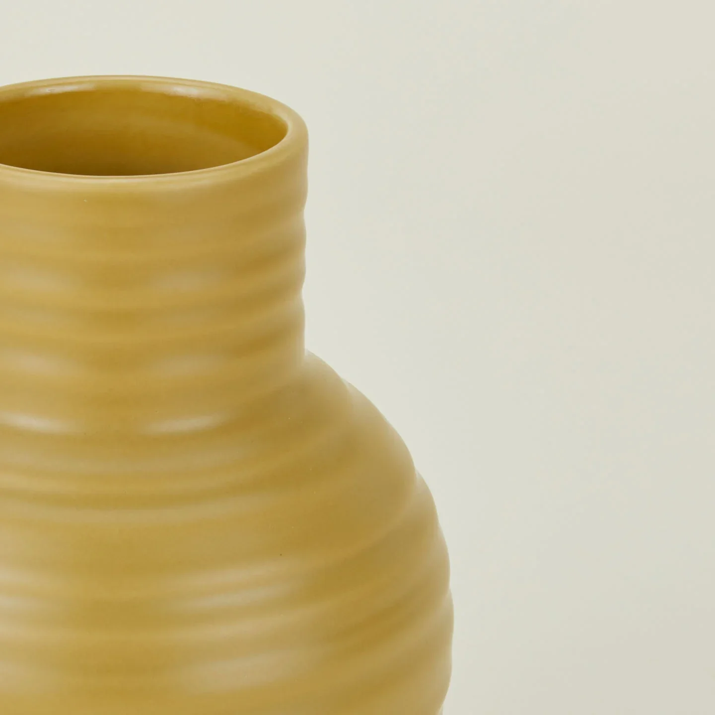 Essential Small Ceramic Vase (Mustard) - Image 3