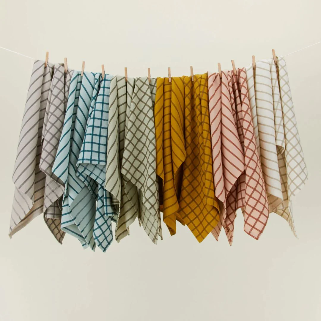 Essential Yarn Dyed Dish Towel | Set of 2 (Olive + Sage) - Image 4
