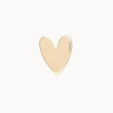 Everyday Larger Lovely Heart Earring (14K Gold)