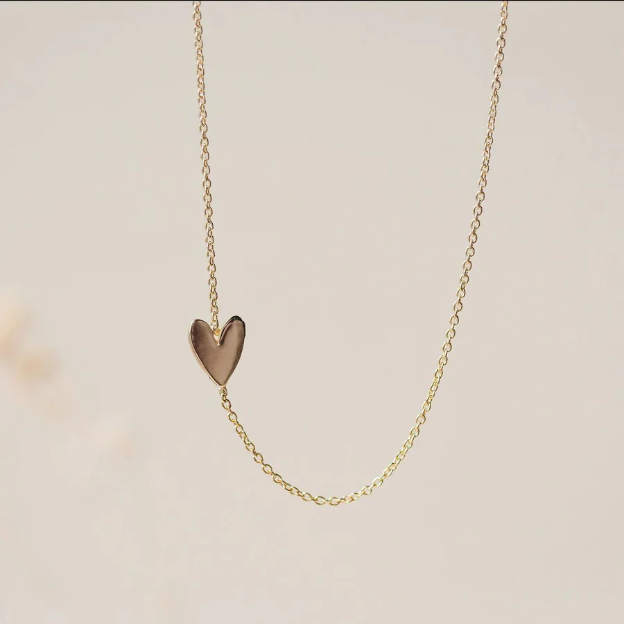 Everyday Little Lovely Heart Necklace (14K Gold) - Image 2
