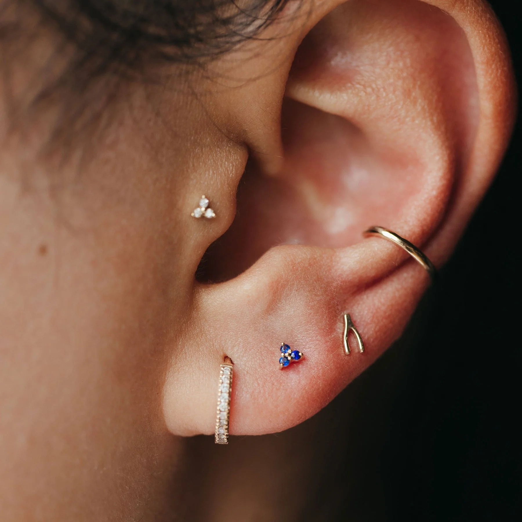 Everyday Wishbone Earring (14K Gold) - Image 2
