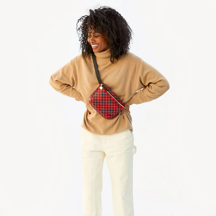 Fanny Pack (Cherry Red Chantal With Navy Checkers) - Image 2