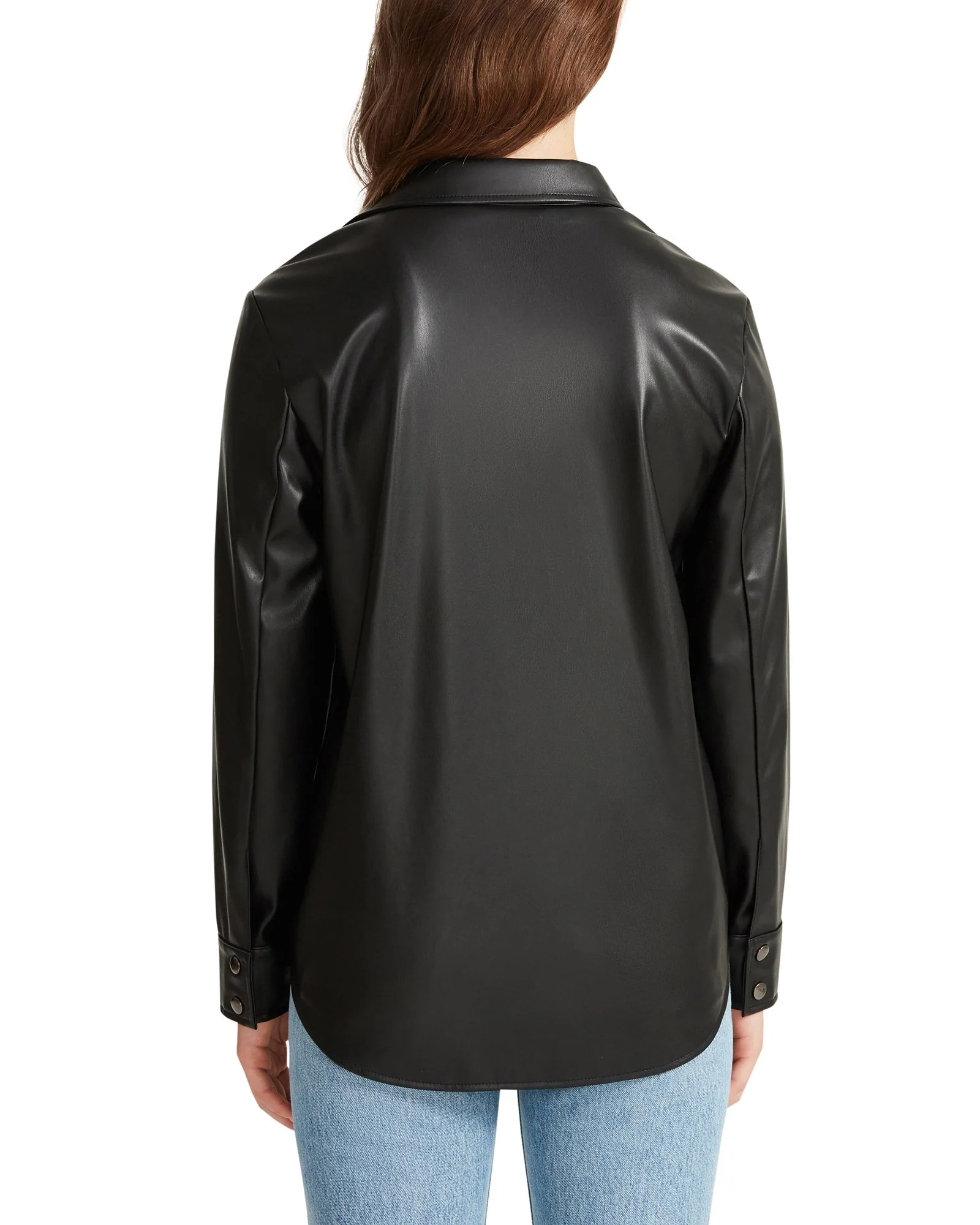 Faux Good Measure Shacket (Black) - Image 3