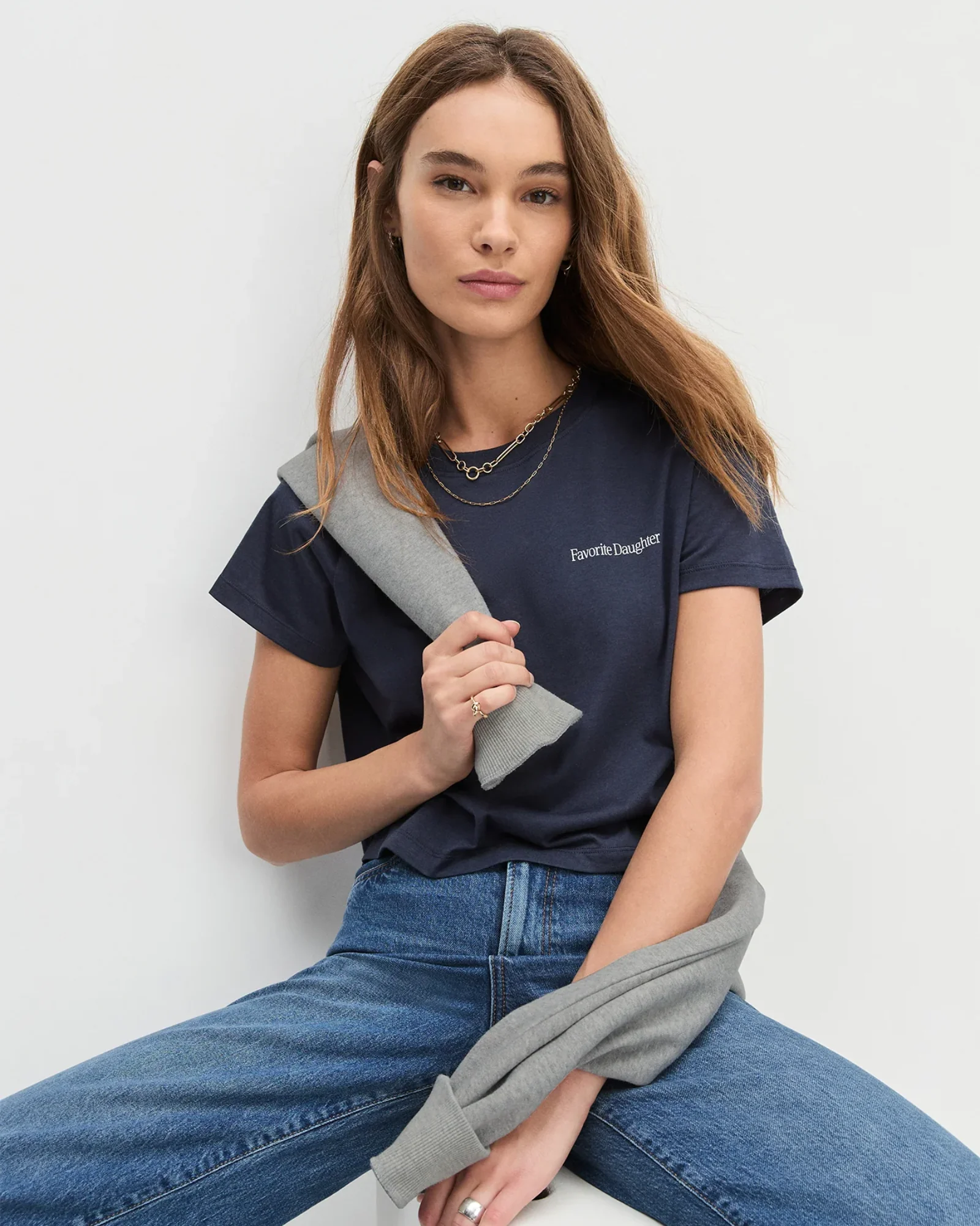 Favorite Daughter Cropped Logo Tee - Image 3