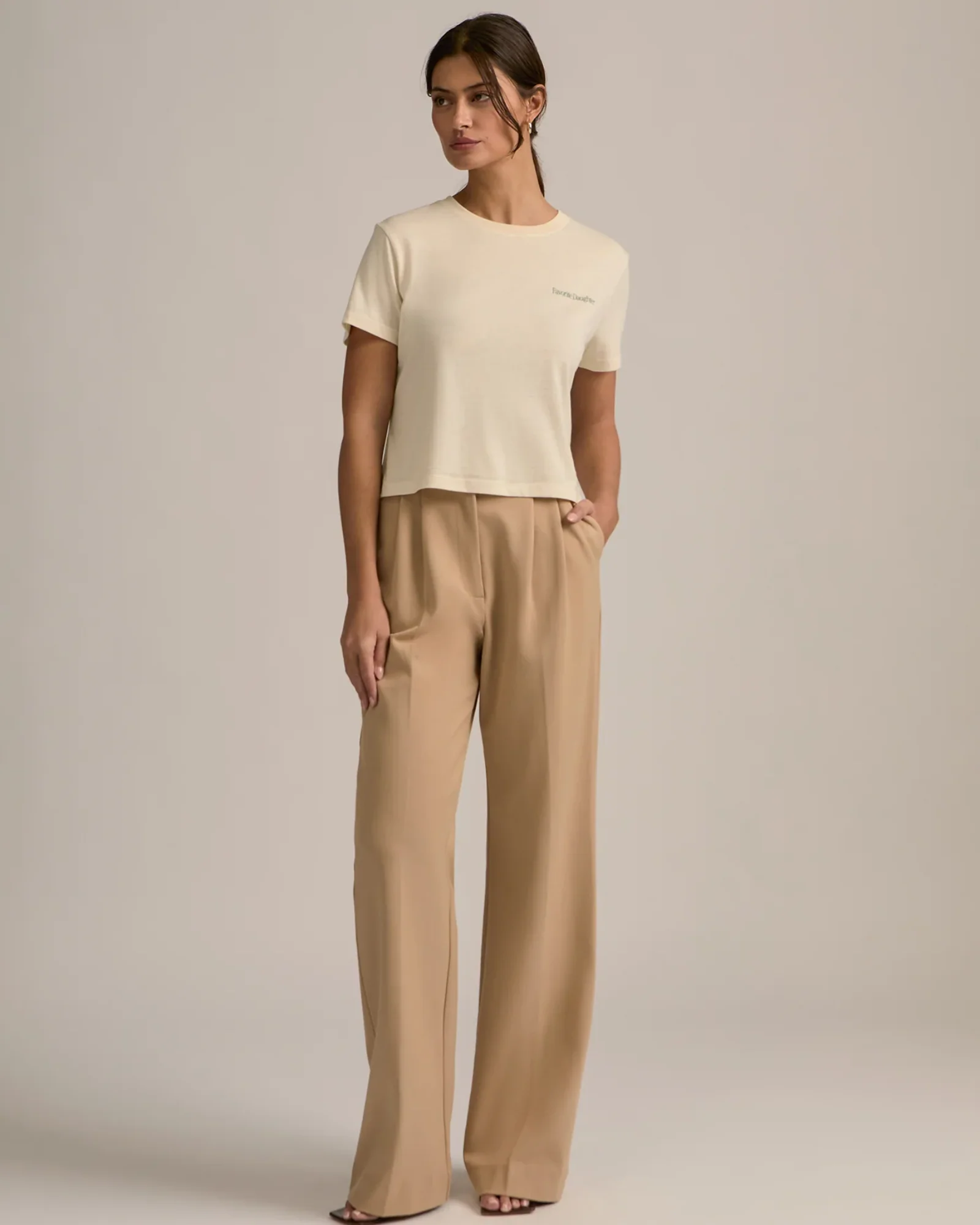 Favorite Daughter Cropped Logo Tee - Image 6