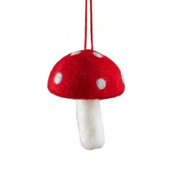 Felt Mushroom Toadstool Ornament