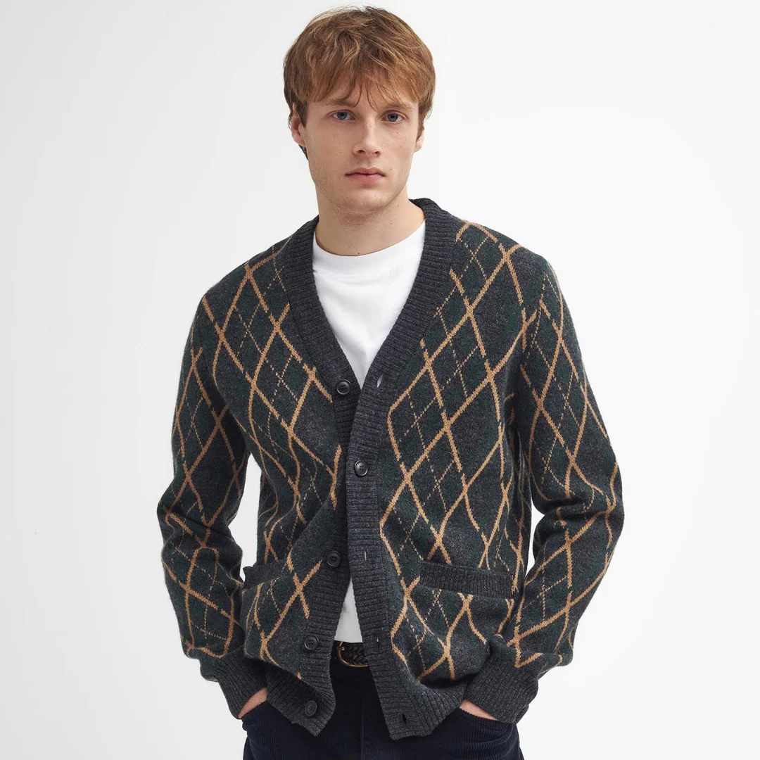 Ferguson Argyle Cardigan (Black Marl) - Image 2