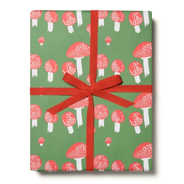 Festive Mushroom Wrap Sheets (Roll of 3)