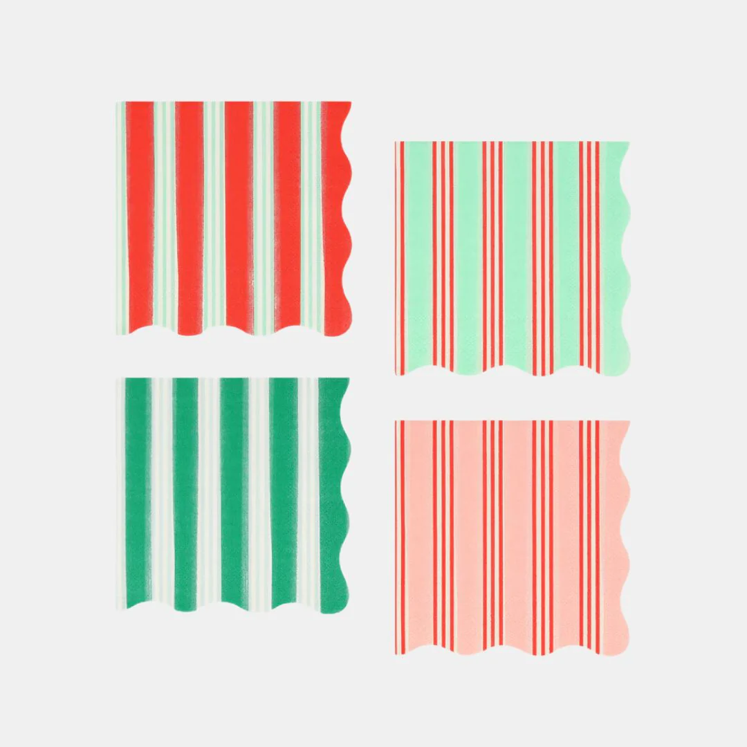 Festive Stripe Napkins (Small)