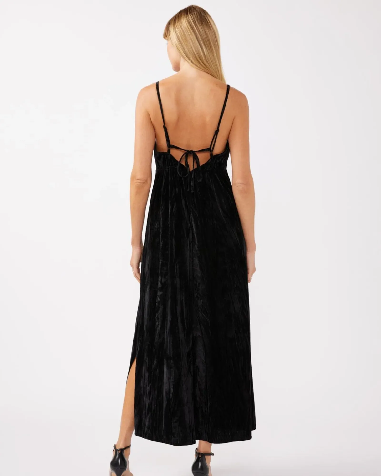 Find Me Velvet Maxi Dress (Black) - Image 3