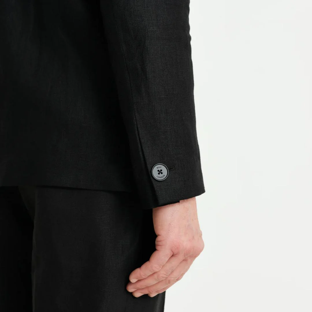 Fintry Linen Blazer (Black) - Image 5