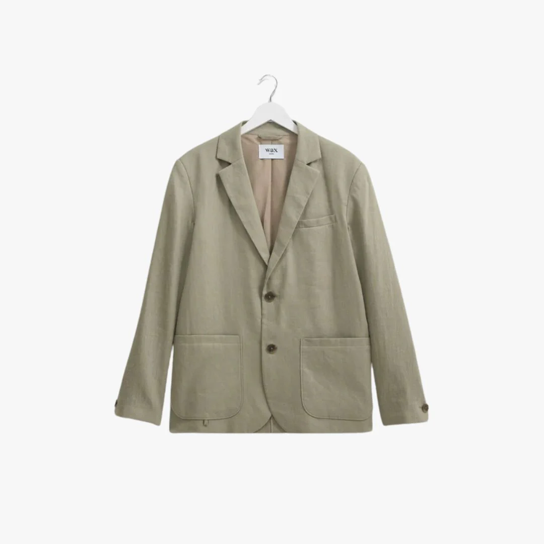 Fintry Linen Blazer (Pale Khaki) - Image 2