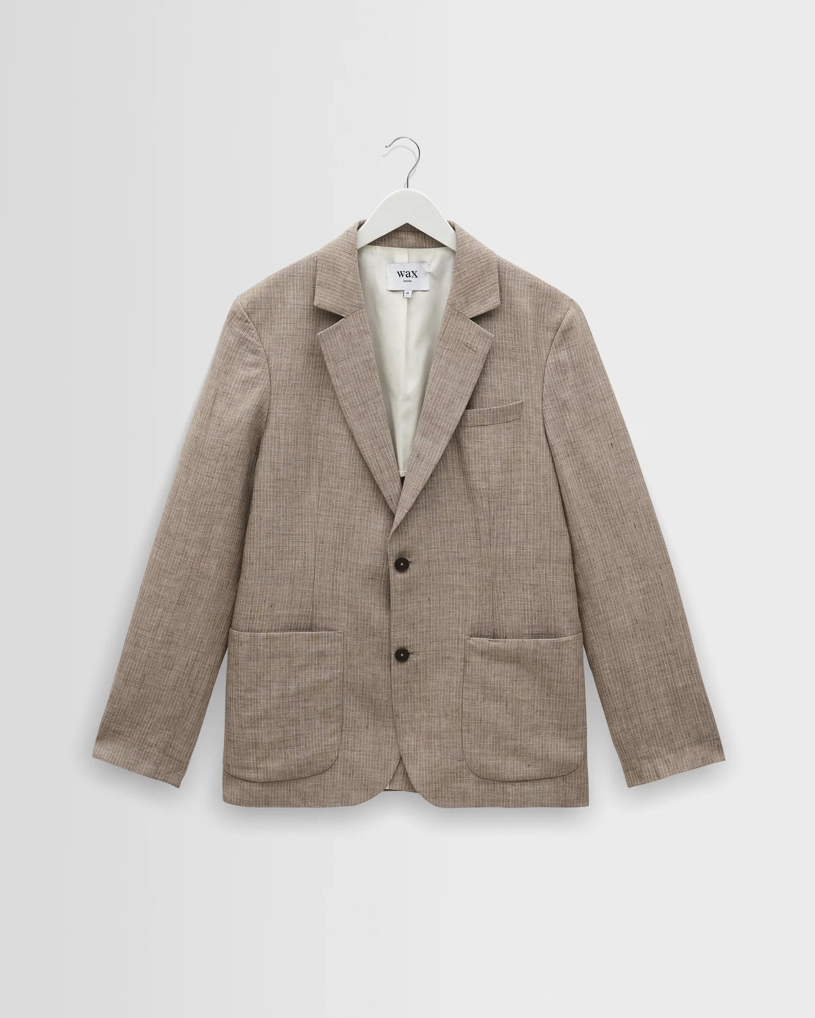 Fintry Linen Stripe Blazer 2.0 (Natural + Brown)