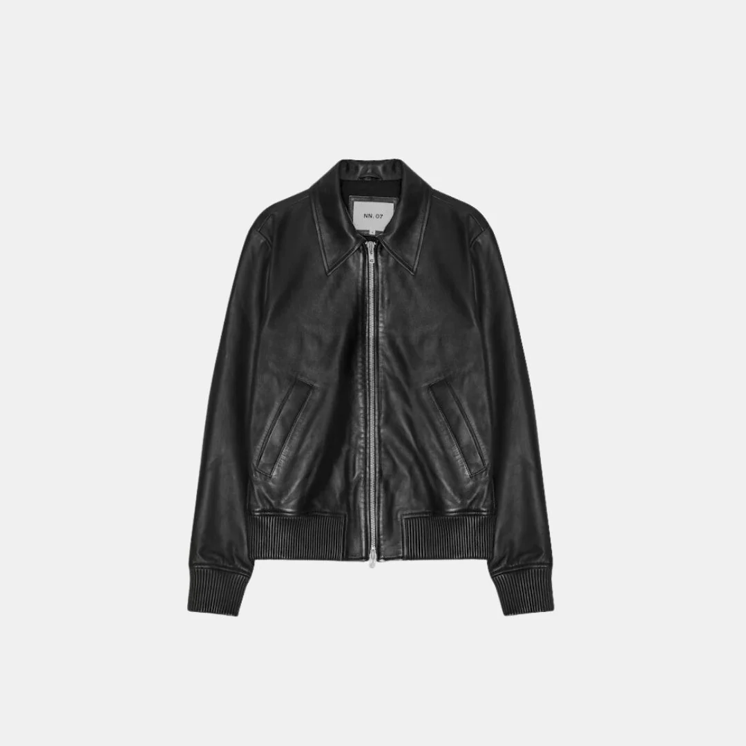 Florian 8254 Leather Jacket (Black) - Image 2