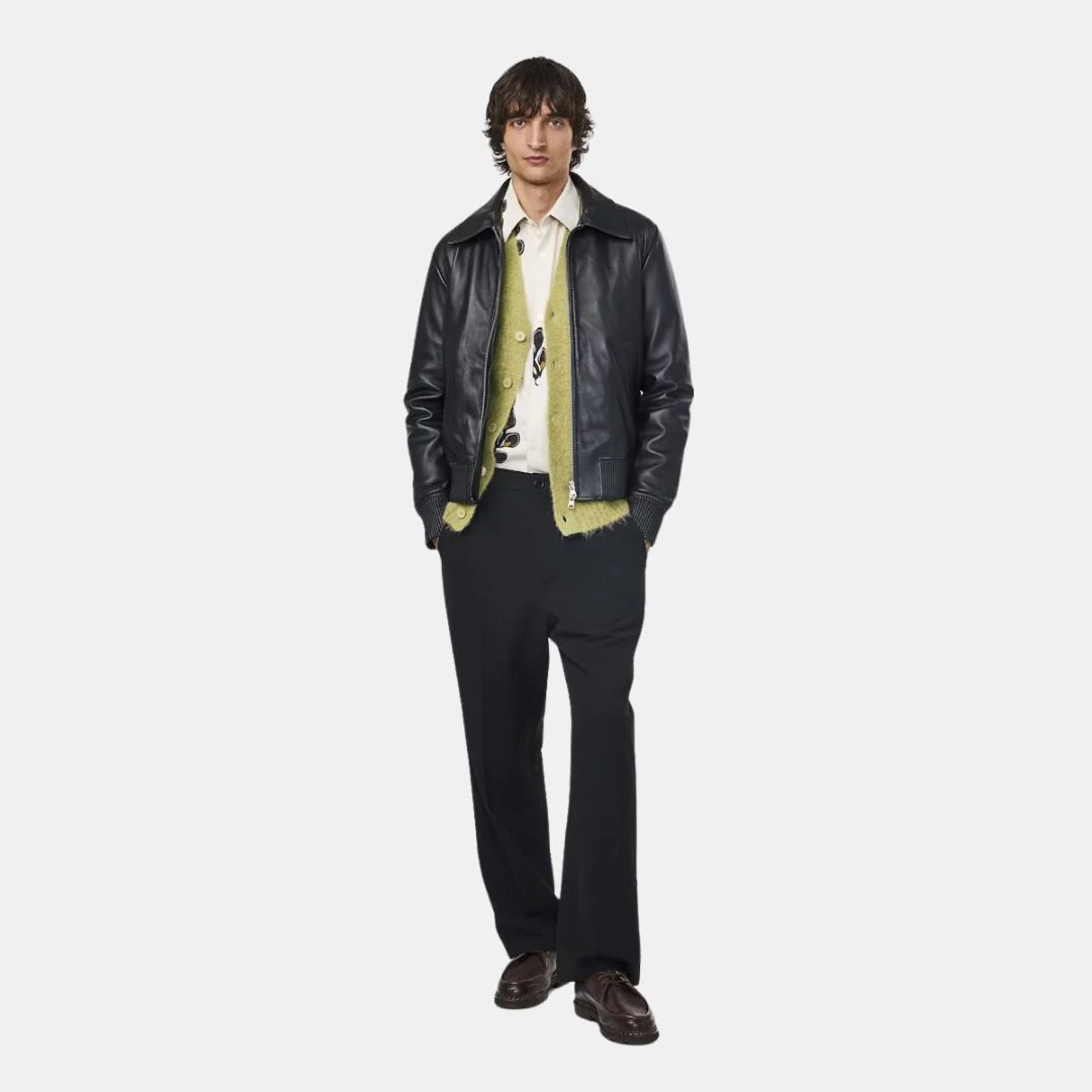 Florian 8254 Leather Jacket (Black) - Image 3