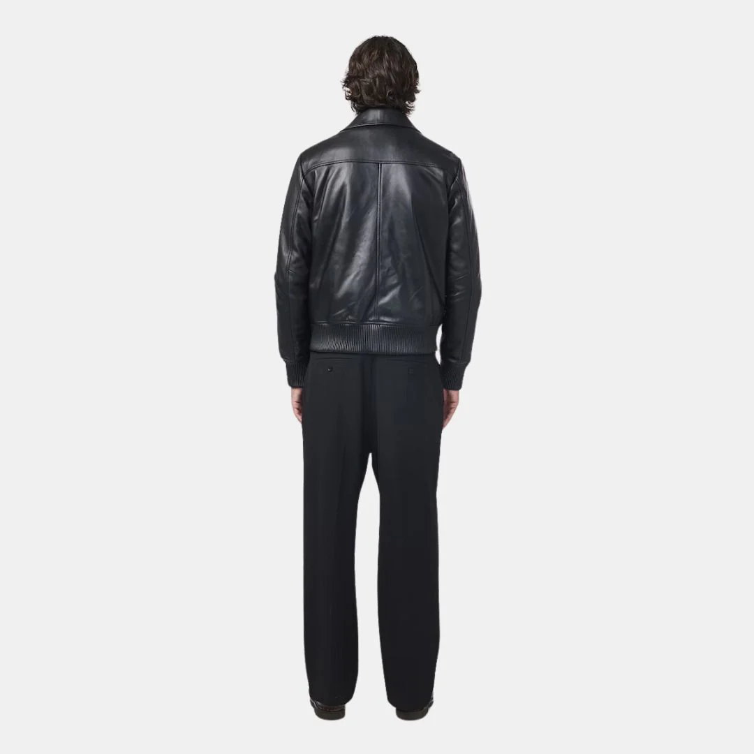 Florian 8254 Leather Jacket (Black) - Image 4