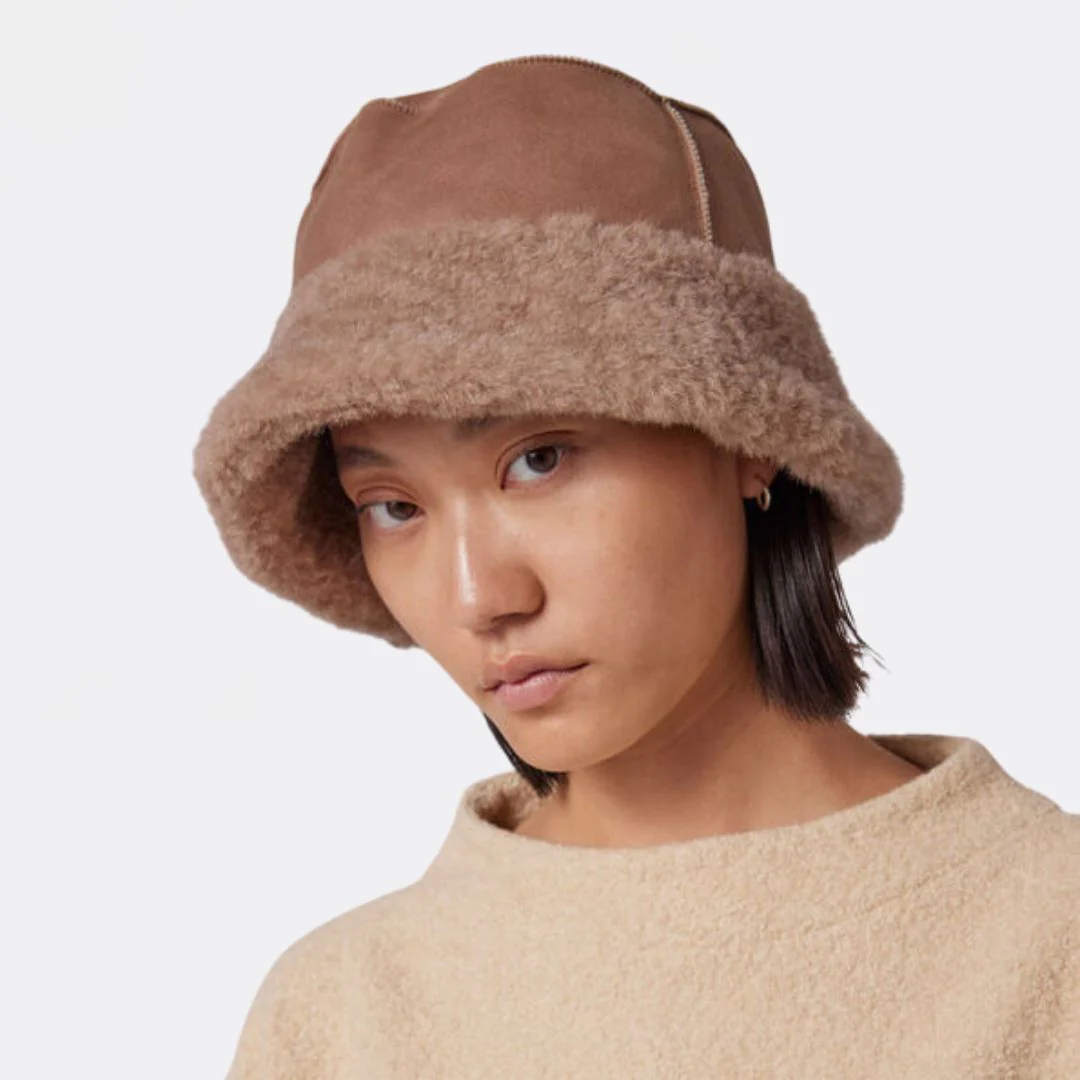 Fluffy Bucket Shearling Hat - Image 3