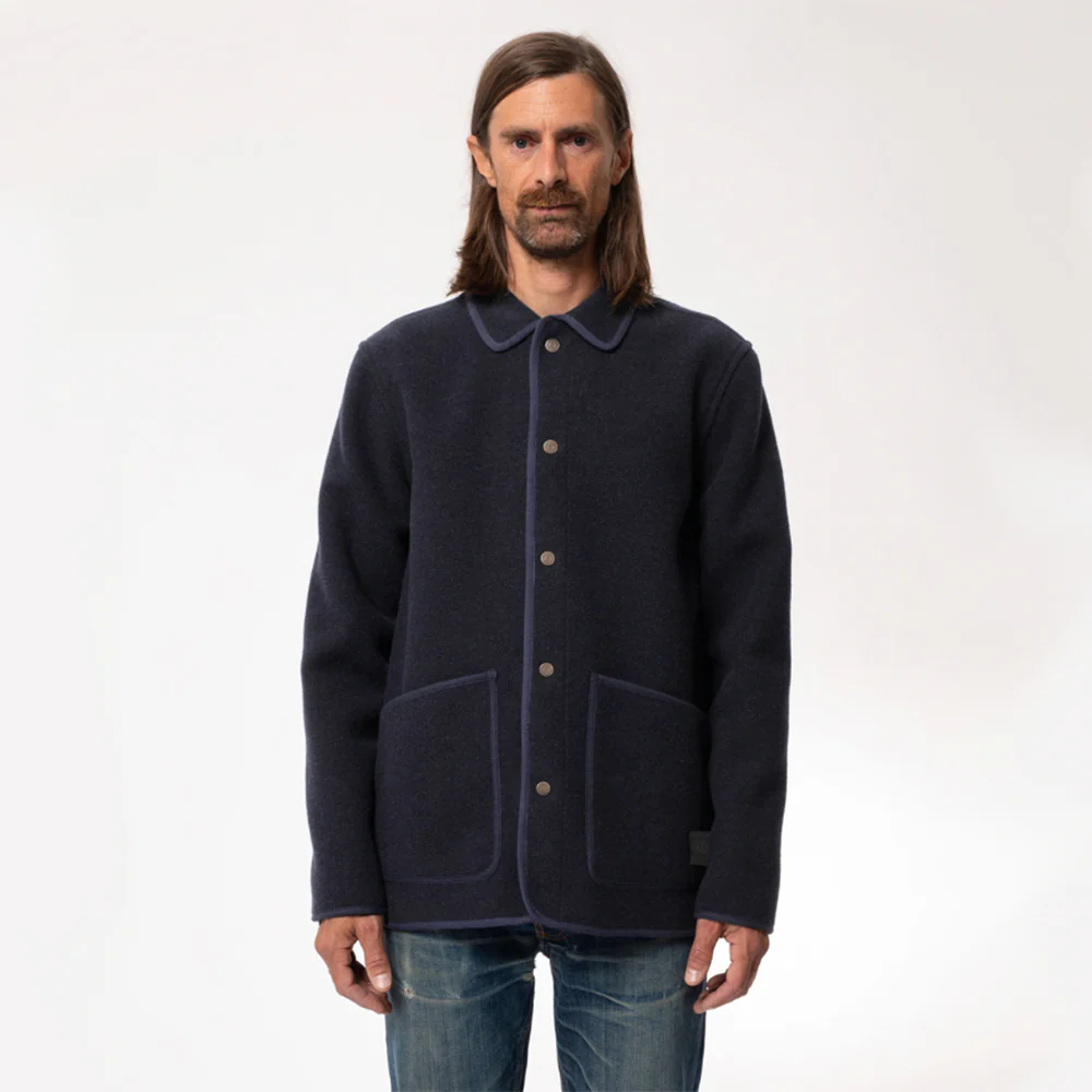 Fred Cloth Jacket (Navy) - Image 2