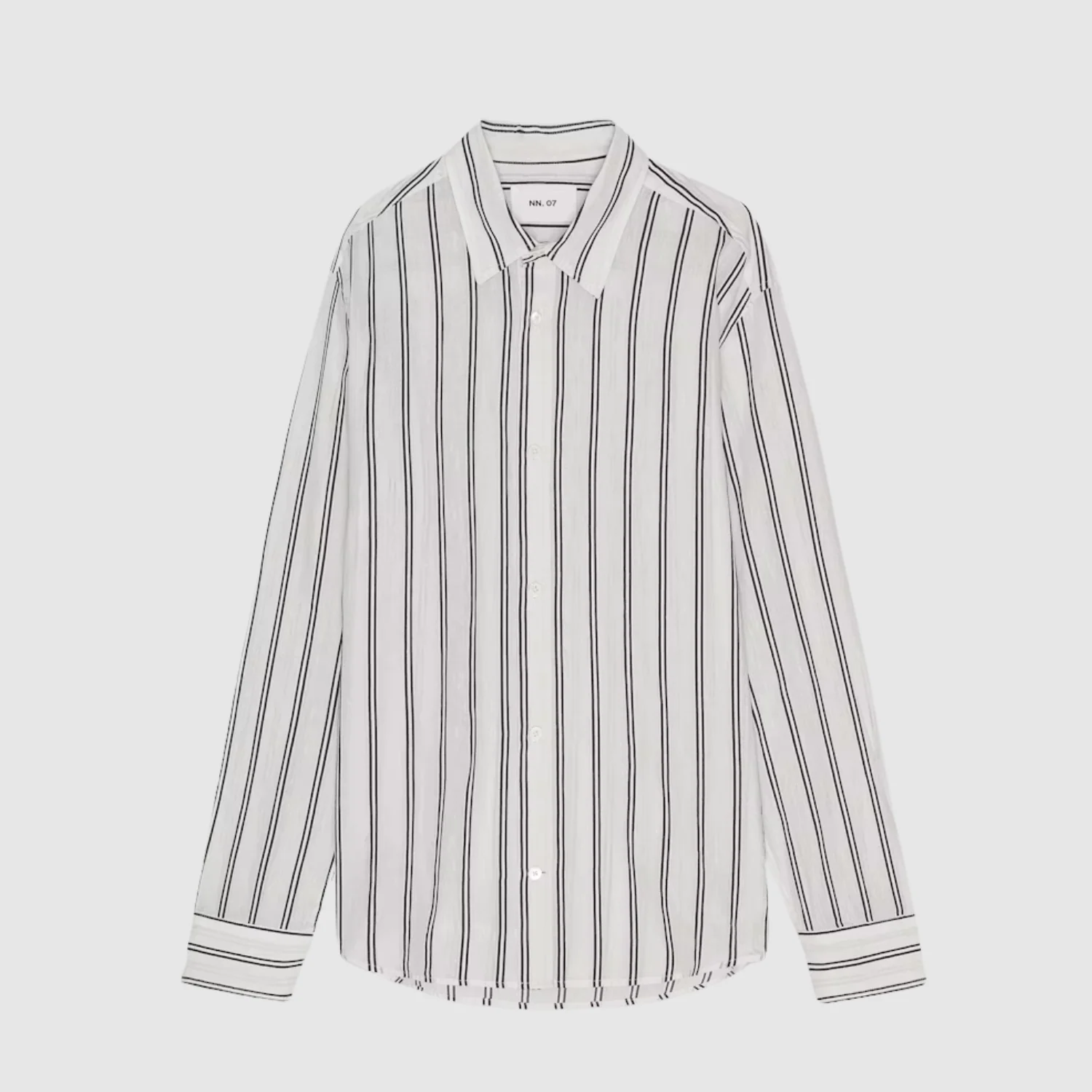 Freddy 5324 Linen Blend Shirt (Black Stripe) - Image 2